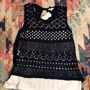 NWOT Knit Layered Tank
